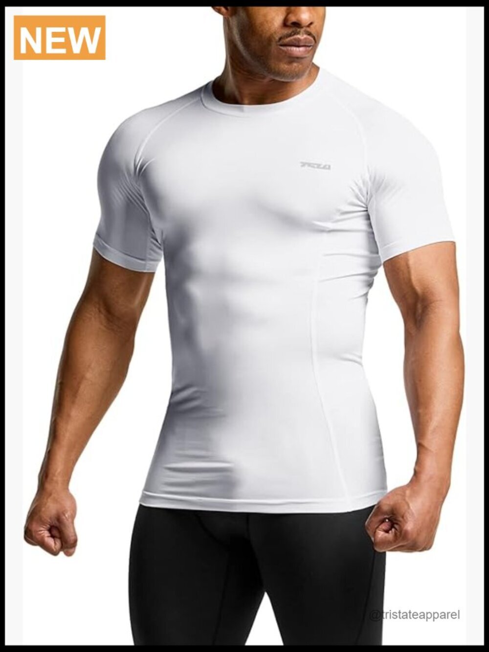 UPF 50+ Quick Dry Short Sleeve Compression Shirt Athletic Workout Rash Guard